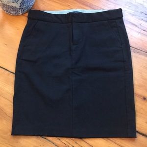 Classic Black Pencil High Waisted Skirt